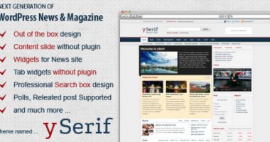 ySerif-News & Magazine WordPress theme