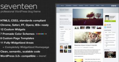 Seventeen – WordPress blog Theme