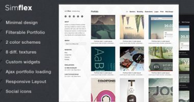 Simflex – portfolio/blog wordpress theme