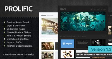 Prolific – A Modern WordPress Portfolio Theme