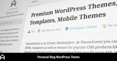 A – Personal Blog WordPress Theme