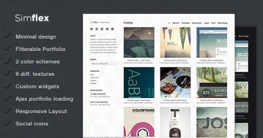 Simflex – wordpress minimalist blogging theme