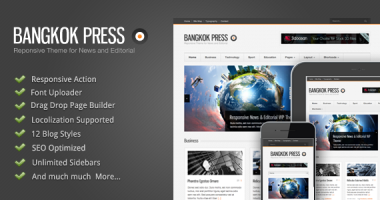 Bangkok Press – 黑白杂志型主题