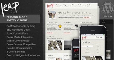 Leap – Unique Personal Blog / Portfolio Theme