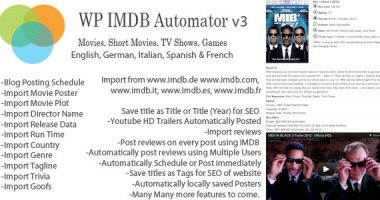 WP IMDB automator 专业电影资讯插件[v3]