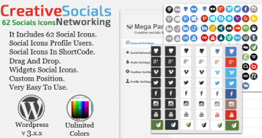 Creative socials 漂亮的WordPress社交插件[1.0]