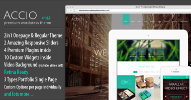 Accio 单页面商业响应式WordPress主题[1.0.9]