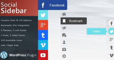 Social Sidebar – 基于addthis的漂亮社交分享WordPress插件[1.03]