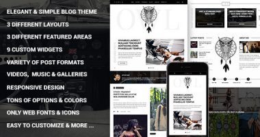 Owl – Personal Responsive WordPress Blog Theme