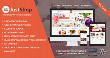 Justshop – Cake Bakery WordPress Theme[6.8]