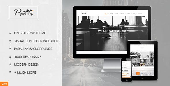 Patti 视网膜单页WordPress主题[2.9.9]