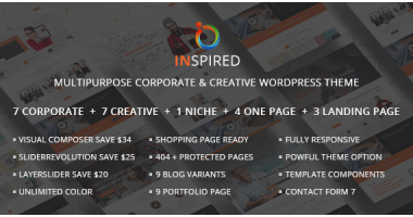 Inspired 多用途企业和创意WordPress主题[1.2.0]