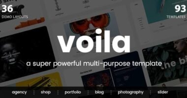 Voila – Multi-Purpose Portfolio Template