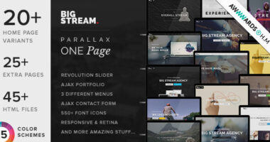 BigStream – One Page Multi-Purpose Template