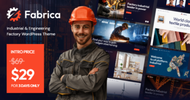 Fabrica – Industrial & Engineering Factory WordPress Theme