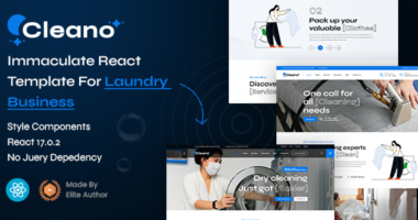 Cleano – Dry Cleaning Laundry Service React Template