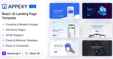 Appexy – React Landing Page Template