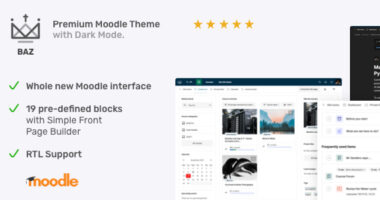 BAZ – Premium Moodle 4.1 Theme with Amazing Dark Mode UI