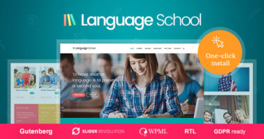Language School – Courses & Learning Management System Education WordPress Theme