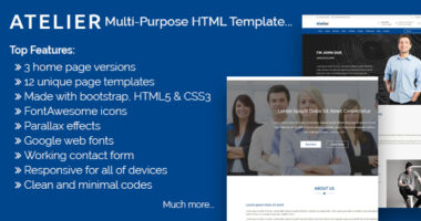 Atelier – Multipurpose HTML Template