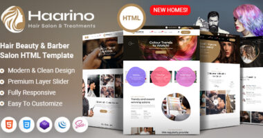 Haarino – Hair Beauty & Barber Salon HTML Template