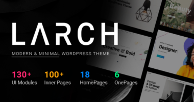 Larch – Responsive Minimal Multipurpose WordPress Theme