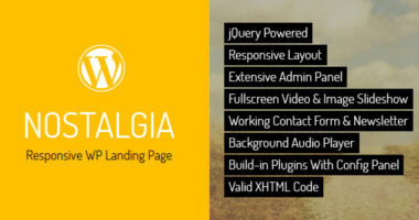 Nostalgia – WordPress Landing Page