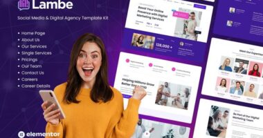 Lambe – Digital Marketing Agency Elementor Template Kits