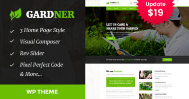 Gardener – Gardening and Landscaping WordPress Theme