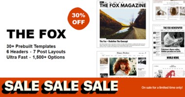 The Fox – Modern Magazine Blog Newspaper WordPress Theme