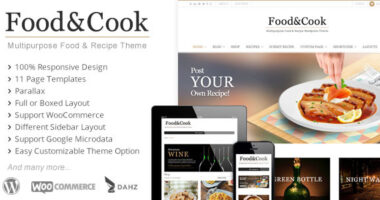 Food & Cook – Multipurpose Recipe WP Theme