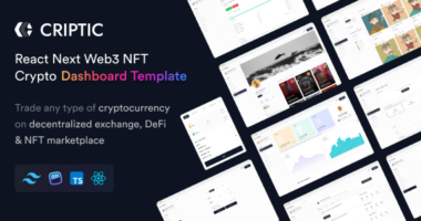 Criptic – React Next Web3 NFT Crypto Dashboard