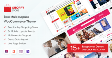 ShoppyStore – Multipurpose Elementor WooCommerce WordPress Theme (15+ Homepages & 3 Mobile Layouts)