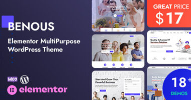 Benous – Elementor Multipurpose WordPress Theme