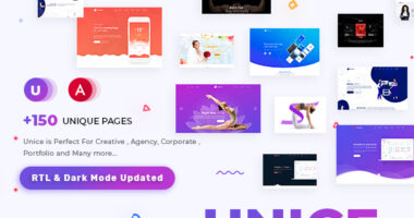 Unice – Multipurpose Angular 15 Template for SaaS, Startup & Agency