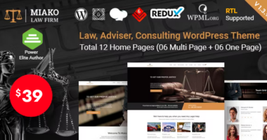 Miako – Lawyer & Law Firm WordPress Theme