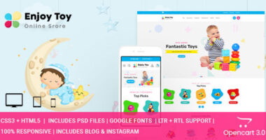 Enjoy – Kids Clothing & Toys Opencart Theme