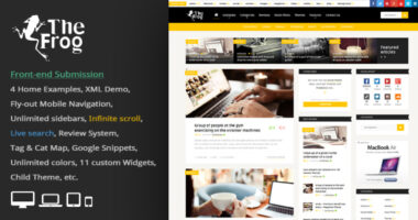 The Frog = Creative News / Blog Magazine & Front-end Submission WP Theme