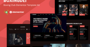 Boxingdei – Boxing Club Elementor Pro Template Kit