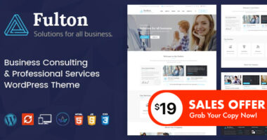 Fulton – Consulting Business and Multi-Purpose WordPress Theme