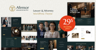 Afensor – Law Firm and Attorney WordPress Theme