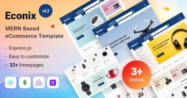 Econix – eCommerce Shopping Cart Theme with MERN Stack