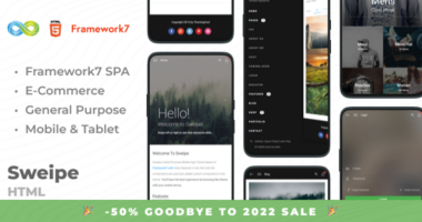 Sweipe – Mobile HTML Web App Ready Template