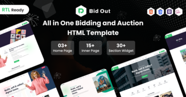 Bidout – Multivendor Bid and Auction HTML Template + RTL
