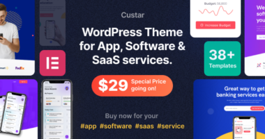 Custar – Software & App WordPress Theme
