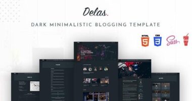 Delas – Dark Minimalist Blogging HTML Template