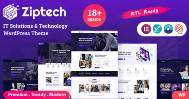 Ziptech – IT Solutions Technology WordPress Theme