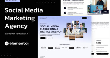Socialnext – Social Media Marketing Agency Elementor Template Kit